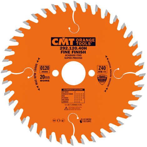 292.120.40H SIERRA CIRCULAR PARA CORTE DE PRECISIÓN 120X1.8X20 Z=40 ATB