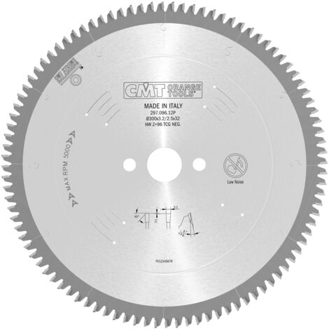 297.096.12P SIERRA CIRCULAR 300X3.2X32   Z=96 TCG -6° SILENCIOSA
