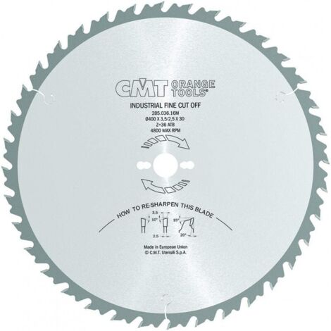 285.036.16M SIERRA CIRCULAR C/LIMITADOR 400X3.5X30   Z=36 ATB 10° (1/5)