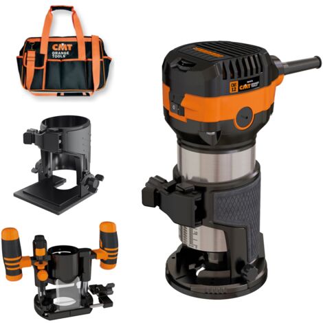KIT COMPLET FRESADORA ELÉCTRICO PROFESSIONNELLE 710W - 230V CON PINZAS D=6 - 6,35 - 8mm NEW CMT12 - KIT