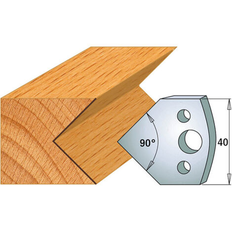 690.127 PAR DE CUCHILLAS SP 40x4mm PARA CORTE EN V À 90°