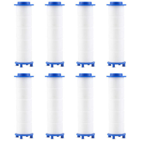 (115 mm) Duschkopffilter, 8 Stück PP-Baumwoll-Duschfilter für abnehmbaren Anti-Kalk-Duschkopf für Handbrause (1/5)