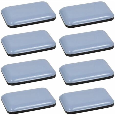 CSPARKV 35 x 25 mm, 8x Teflon-Gleitpad, rechteckiger Klebeaufkleber, Teflon-Schutz, Boden, Parkett, Stuhlbein, Möbel (1/4)