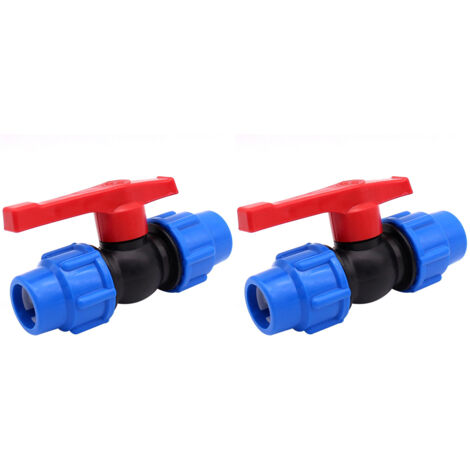 2 Valvole A Sfera In Acciaio Inox – 1/4" NPT Maschio X 3/8" Tubo Barb – Per Acqua, Aria E Carburante