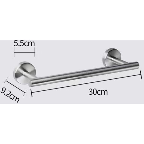 Porta Asciugamani Bagno 56Cm Portasciugamani Da Parete Argento