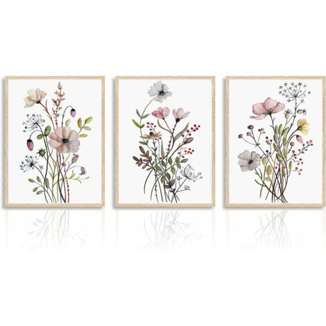 Adesivo Murale Graz Design Con Piante In Vaso E Gatti Neri | Decorazione PVC Per Soggiorno E Camera 90x60cm