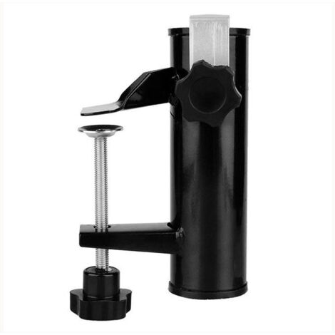 CSPARKV (14 × 3,8 × 3,8 cm) Soporte para sombrilla de balcón, soporte para sombrilla de playa, soporte para sombrilla de balcón para barandilla, soporte de sombrilla de metal, abrazadera de mesa para (1/4)