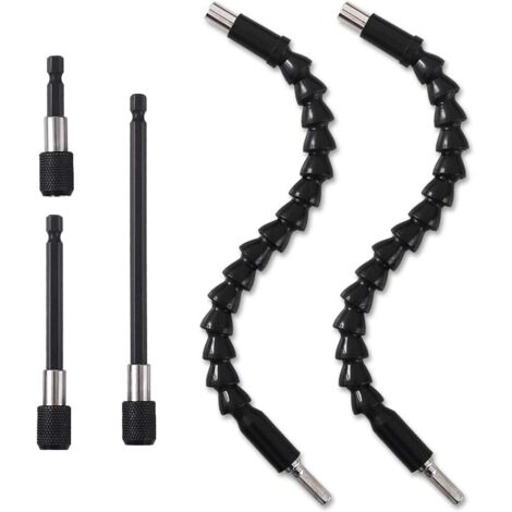 Juego de extensión de broca CSPARKV de 1/4", 2 varillas de extensión flexibles y 3 portabrocas magnéticos de cambio rápido (1/5)