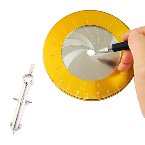 Herramienta para dibujar círculos, regla ajustable para dibujar círculos, herramienta para dibujar círculos de acero inoxidable, plantilla giratoria para medir círculos de 25 a 78 mm.