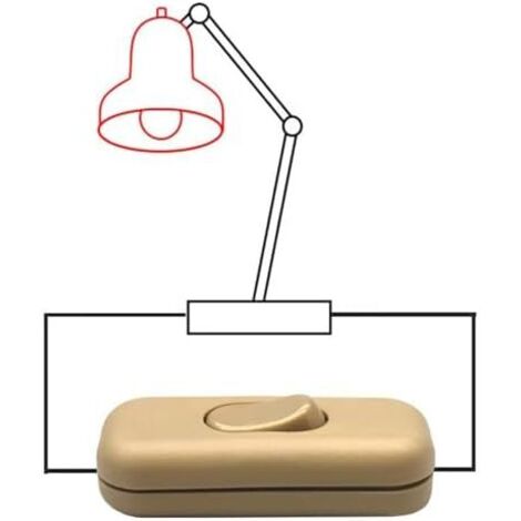 Interruptor De Cable En Línea Blanco Para Lámpara De Mesa O Escritorio: Enciende Y Apaga Fácilmente (3 Núcleos, 6A)