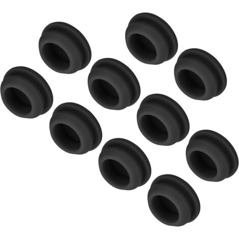 Bonsicoky - Paquete De 12 Tapones Redondos De Plástico De 1 Pulgada (25 Mm), Tapa De Tubo Negro
