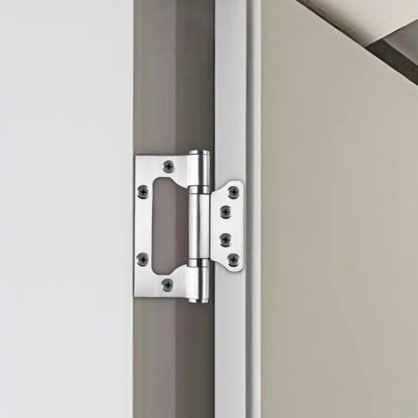 Bisagras Colgantes Para Puertas – Par M16 De 100mm – Acero Con Pintura En Polvo Plata – KeyMet (Para Portones O Puertas Pesadas)
