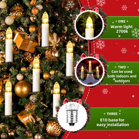 Bombillas E10 Efecto Llama Realista: Pack De 4, Blanco Cálido 230V Para Navidad Y Decoración (1.5W)