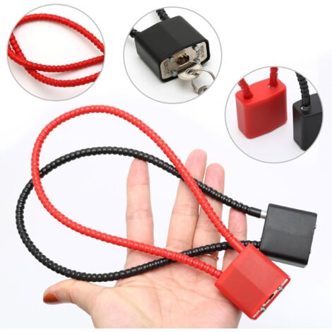 Candado Bicicleta Resistente Pack De 2 Candados De Cable Para Bicicleta - 10mm Grosor, 36cm Longitud, Antirrobo, Con 2 Llaves, Color Rojo Candado Llave Rojo