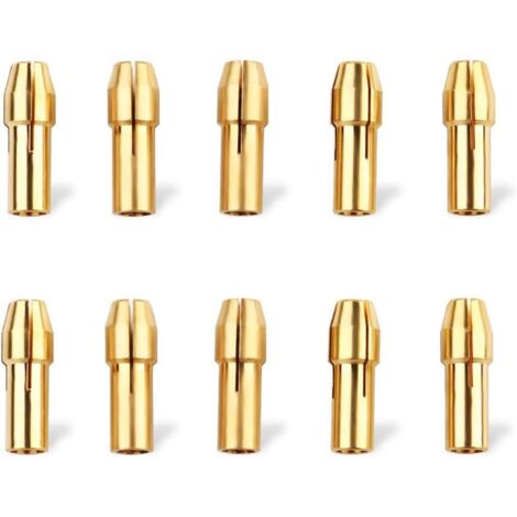 10Pcs 4.8MM Drill Chuck,Mandrin de Serrage en Laiton Tige Mandrins de Précision en Laiton Mini Collet Mandrin Mandrin Serrage à Pince 0.5mm/0.8mm/1.0mm/1.2mm/1.5mm/1.8mm/2.0mm/2.4mm/3.0mm/3.2mm