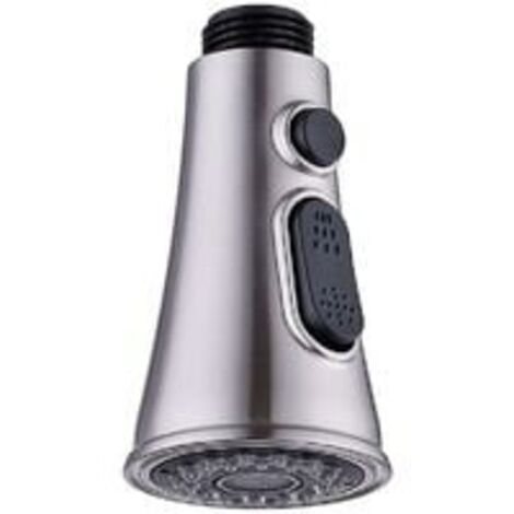 Cuisine Robinets Pommeau Douchette de Tête de Rechange pour Mitigeur, Douchette Douche Pommeau de Douche 2 Jets Chromé Robinet de Cuisine évier Robinet (1/4)