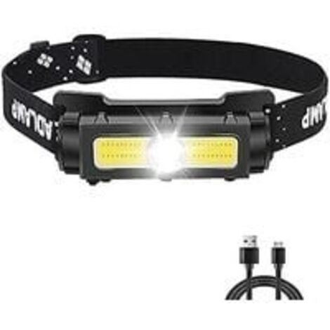 Lampe Frontale Puissante 1000 Lumens,Lampe Frontale LED Rechargeable avec Lumière Rouge Blanche et Aimant Amovible Torche Frontale 7 modes pour la Course, le Camping, la Pêche [Classe énergétique A+++