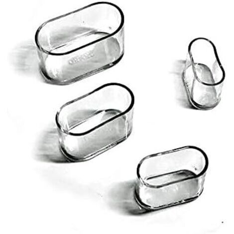 Couvre-Jambes Chaise,Ovale Silicone Meubles Pieds Coussinets Couverture Table Protecteurs Rayures Sol,8-24Pcs-Transparent/24 PièCes15X30 Mm