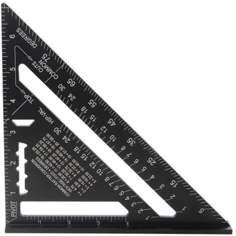 Equerre Menuisier MULTI FONCTIONS 180 mm Metal Aluminium Regle Équerre Trusquin Guide Raporteur Angle 45 90 Degres/Outillage Charpentier/Outil Traçage Guidage Menuiserie Bois