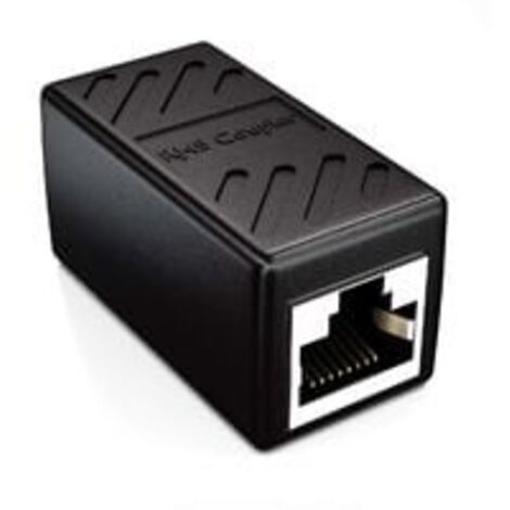 1x CAT6 Coupleur Connecteur de Câble Câbles de Réseau Câble Patch Câble Ethernet Adaptateur Modulaires Blindée 2x Prise Femelle RJ45 DSL LAN Noir
