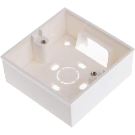 Boîte de jonction murale en PVC 86x86 mm pour socle de prise d'interrupteur.