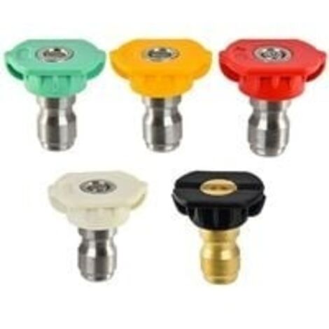 Embouts de buse de pulvérisation pour laveuse à pression, connexion rapide 1/4 degrés, pièces de nettoyeur haute pression à plusieurs degrés