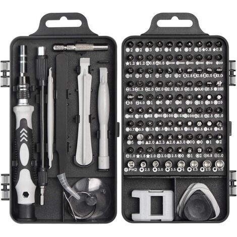 Kit Tournevis de Précision, Faireach Jeu de Tournevis Outils de Réparation Professionnel 115 en 1 Set Tournevis Magnétique Multi-fonction pour Iphone Laptop Mac Montre Jouets Bijoux Lunettes Appareil (1/5)