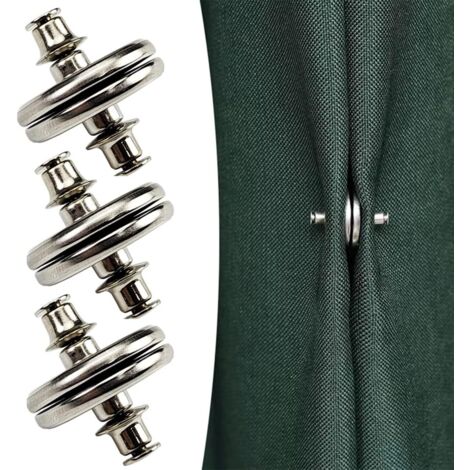 2 paires d'embrasses magnétiques, attaches magnétiques pour rideaux, accessoires pour rideaux, poids pour rideaux, aimants pour rideaux, aimant pour rideau de douche empêchant les fuites
