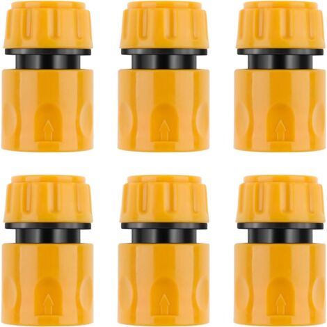6 Pièces Prolongateur de Connecteurs de Tuyau Mâle pour Joint de Tuyau de Tuyau de Jardin (Connecteur Rapide)