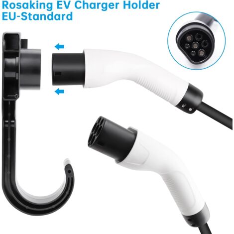 Support Mural Type 2 Pour Câble Charge EV - Organisateur Wallbox Avec Verrouillage, Protection Chargeur Voiture Électrique