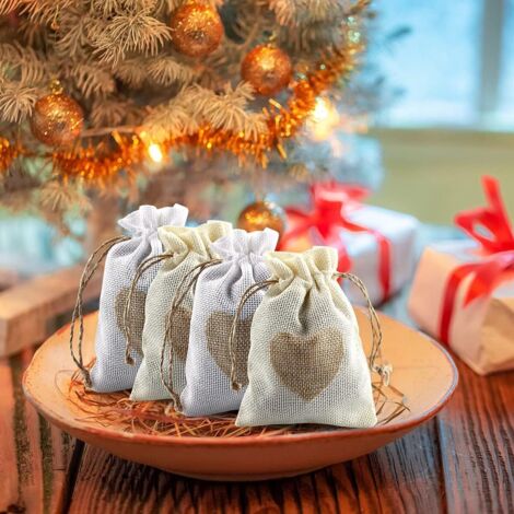 12pcs toile de jute cordon cordes faveurs bonbons cadeau sacs de stockage de bijoux pour noël 12pcs toile de jute cordon cordes faveurs bonbons cadeau sacs de stockage de bijoux pour noël