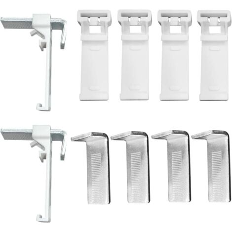 6Pcs Support de Serrage pour Rideaux Enrouleurs 6 Pièces sans percer Support de Serrage Store Enrouleur Duo pour Store Enrouleur PVC Fenêtre en Bois Vantaux de Porte (1/5)