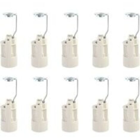 Culot pour ampoule E14 Douilles de Lampe E14 Réglables Convertisseur Douilles E14 Douille à Baïonnette Support de Lampe à Bougie pour ampoule LED 10 PCS (Blanche,70mm)