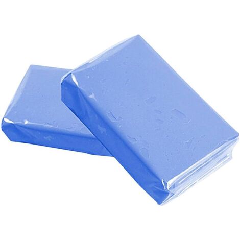Car Clay Bar, 100g Professionnel Voiture Nettoyage Pâte Magic Clay Bar pour Véhicule Voiture Supprimer Sludge,pour éliminer les détergents de peinture,les fluctuations et les restes d'insectes(2 Pcs)
