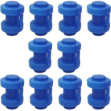 Lot de 10 capuchons de poteau de trampoline, capuchons de poteau de clôture de trampoline durables, capuchon de couverture de trampoline épaissi pour alimentation de trampoline à crochet en filet (ble
