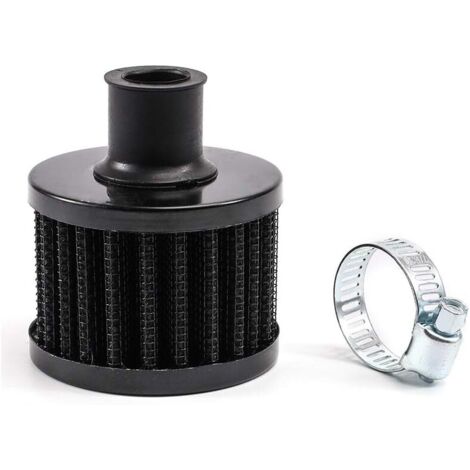 Filtres à huile à Air de moto d'interface universelle filtre d'admission d'air froid de voiture 12mm reniflard de carter de Turbo d'évent (Noir) (1/3)