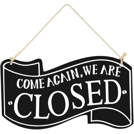 Ouvert / Fermé Panneau de Boutique Bois Suspendu Plaque de Porte Magasin Fenêtre