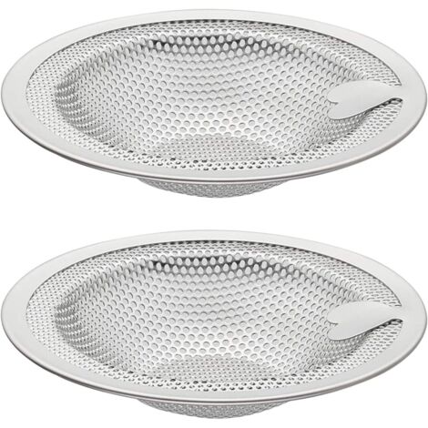 2 Pcs Filtre Évier Cuisine en Forme de Cœur,Filtre à évier en Acier Inoxydable,Grille Evier,Bouchon Évier Cuisine,Crépine Drain Stopper,Crépine d'évier Panier