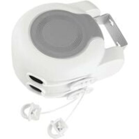 corde à linge extensible – séchoir mural pour intérieur et extérieur en plastique et métal – étendoir à linge de 12,8 m pour salle de bain, buanderie, jardin ou voyage – blanc