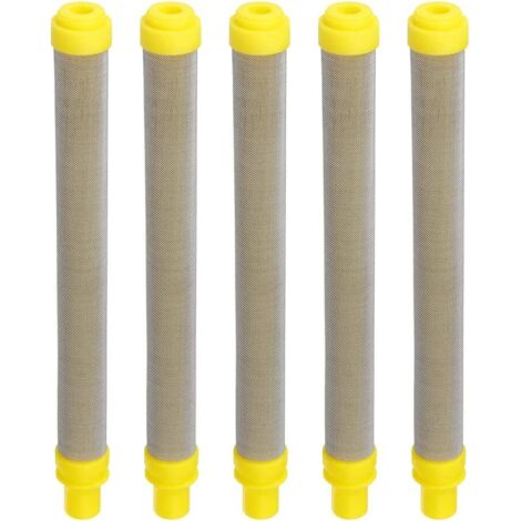 5 Pièces100 Filtres à Mailles pour les Pistolets de Peinture Pulvérisateurs Airless Wagner éléments de Filtre en Acier Inoxydable pour Le Pistolet PulvéRisateur de Peinture Airless Wagner Jaune