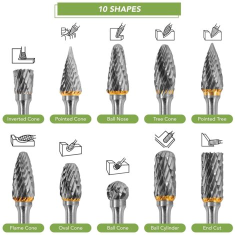 Lot De 50 Embouts De Coupe Haute Vitesse 5/16" – Pour Outil Rotatif – Neufs