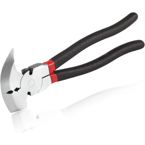 Pince de clôture de 26,7 cm - Pince à joints solides - Pince de clôture - Pince de clôture robuste - Outil multifonction pour clôtures - Pince avec tête de marteau (1/5)