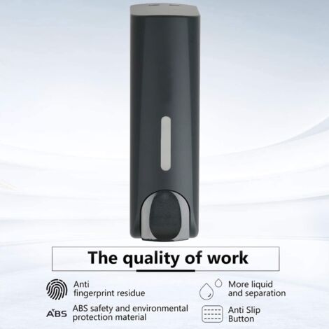 Distributeur De Savon Mural Noir - Idéal Pour Gel Douche, Shampooing Et Mousse Salle De Bain Cuisine Et Bureau 96032062 Distributeur De Savon Mural Noir - Idéal Pour Gel Douche, Shampooing Et Mousse Salle De Bain Cuisine Et Bureau 96032062