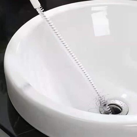2 Pièces Brosse de Nettoyage de Drain D'égout, 45cm Flexible Brosse de Nettoyage pour Débouchage de Canalisation, Vidange Drague Outil pour Salle de Bains Cuisine (2 Pièces)