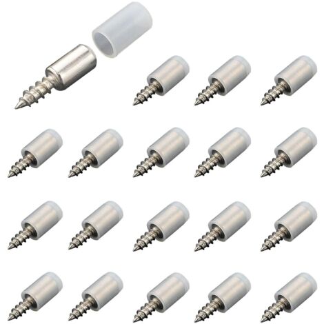20pcs vis autotaraudeuses intégrées,Vis autotaraudeuses Support stratifié pour armoire,Étagère Support Vis Avec Manchon Antidérapant,vis intégrées autotaraudeuses Pour Meubles D'armoire