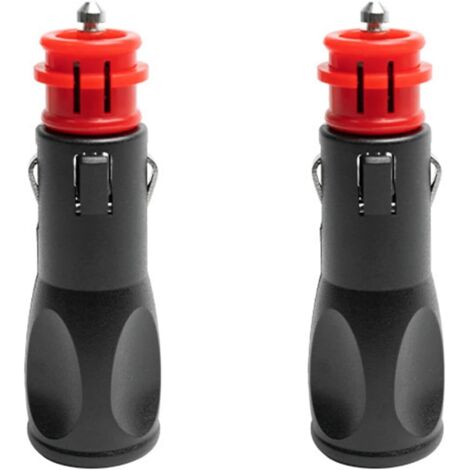 Prise Allume Cigare Male,Adaptateur Male Allume Cigare,Prise Fiche Male Allume Cigare,Fiches pour adaptateurs d'allume-Cigare européens 12V - 2PC