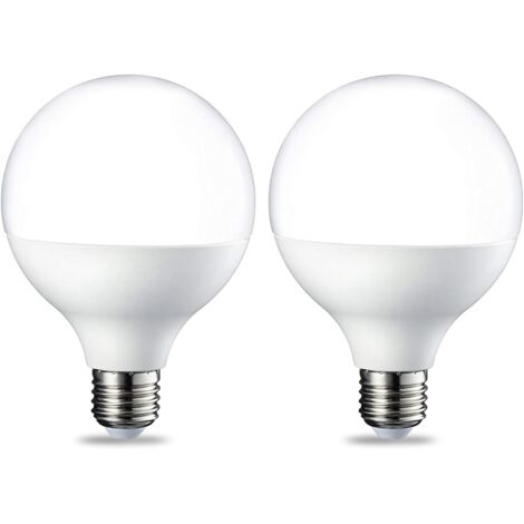 AmpoulesLEDG93formeglobe,culotE27àvisEdison,14,5W(équivalent100W),lumièreblancchaudintense,nondimmables,lotde2.