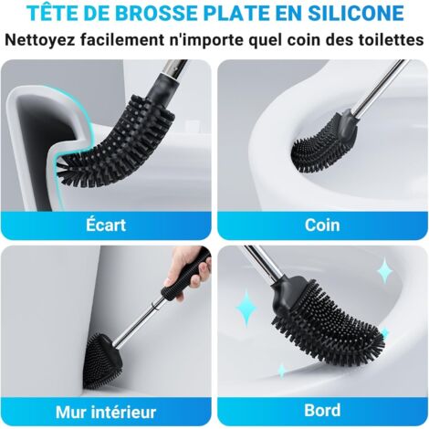 Brosse WC, Brosse Toilettes WC Silicone, Balai Toilette et Support ...