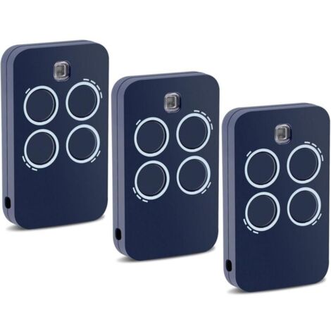 Lot de 3 Télécommande 433.92Mhz 4 Canaux Compatible avec Genius Echo TX4 433 RC, Echo TX2 433 RC, TE443H Bravo