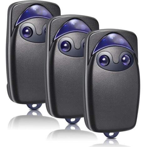 Télécommande de porte 3 pièces, télécommande de porte de garage 433,92 MHz compatible avec Flo2r-s, FLOXIR FLOXIR FLOX2R OXYGÈNE OX2, 2 canaux (1/5)